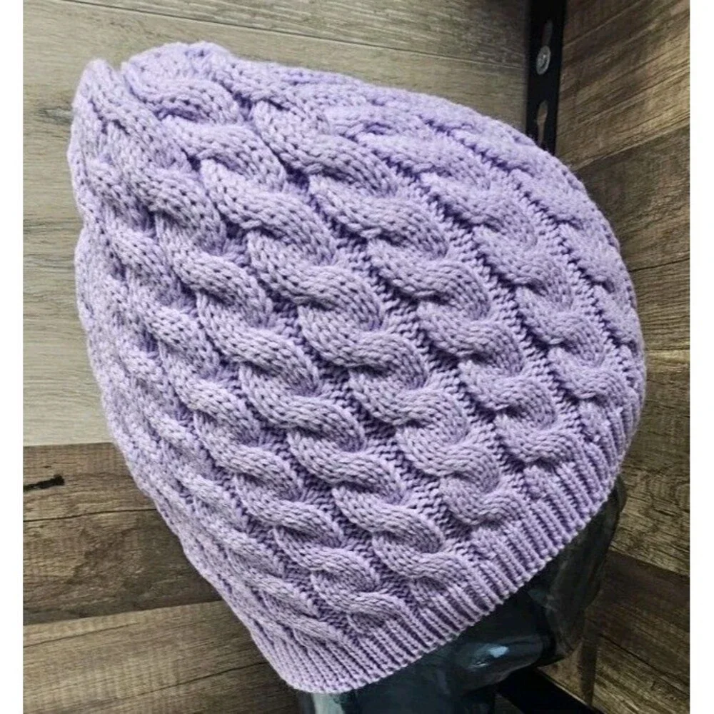 Richardson 138 LAVENDER Women's Cable Knit Beanie SMALL